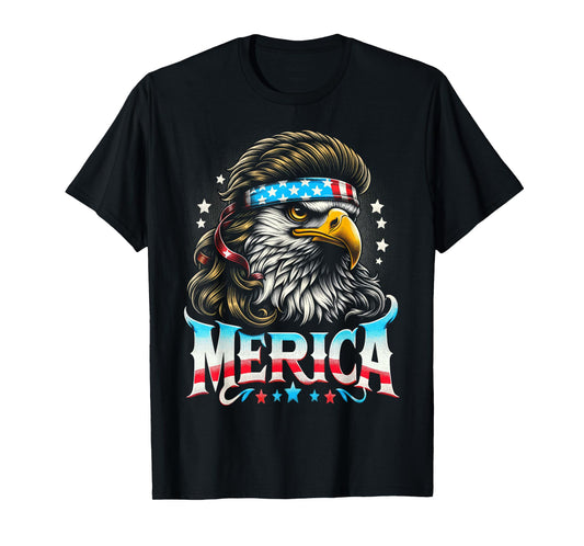 4th of July Patriotic Funny Eagle July 4th USA Merica Women Kids Men T-Shirt
