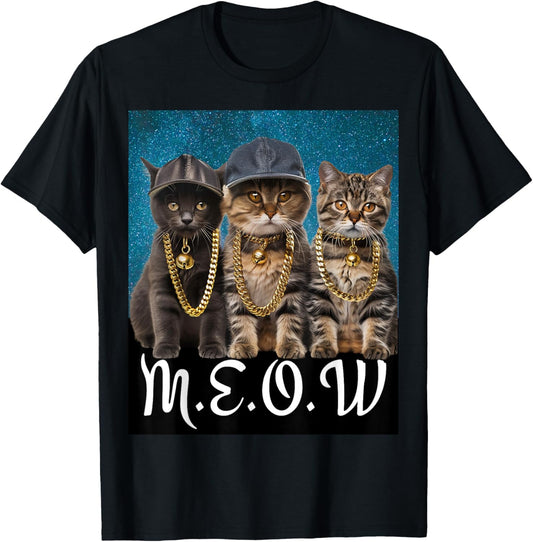 90s Gangster Rap Cat Hip Hop Retro T-Shirt