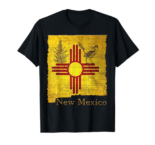 New Mexico Land of Enchantment roadrunner yucca Santa Fe NM T-Shirt