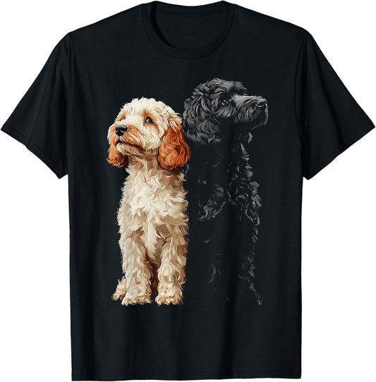 Labradoodle Dog Motif Pet Illustration Labradoodle T-Shirt