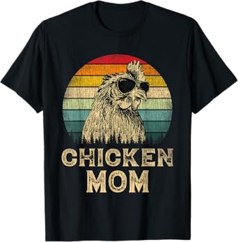 Vintage Chicken Mom Chicken Lovers Mommy Mother's Day T-Shirt