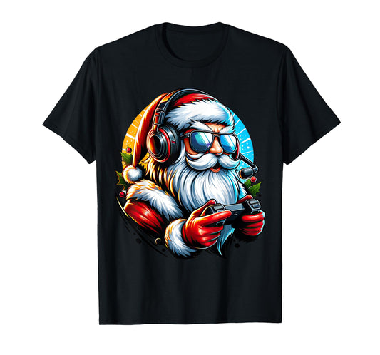 Christmas Gamer Boys Video Game Santa Xmas T-Shirt