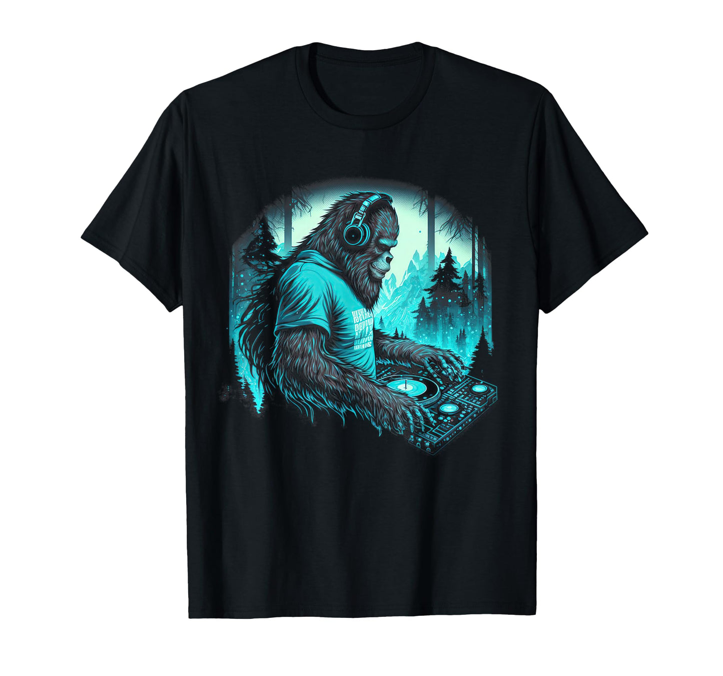 DJ Bigfoot Headphone EDM Music T-Shirt