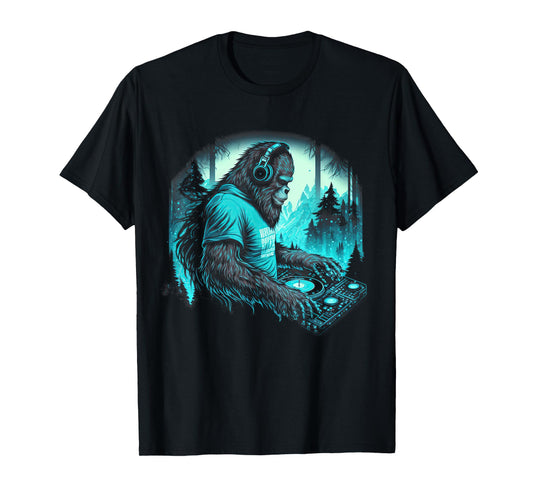 DJ Bigfoot Headphone EDM Music T-Shirt