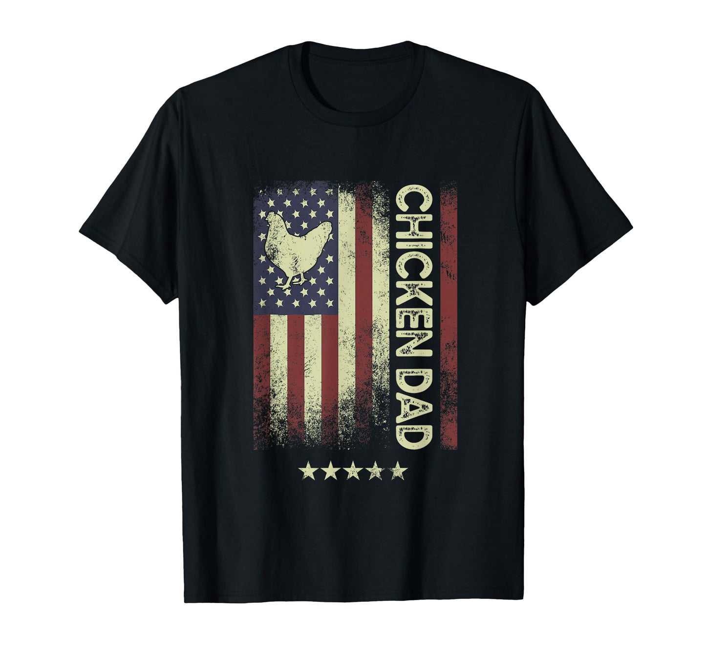 USA American Flag - Chicken Dad T-Shirt