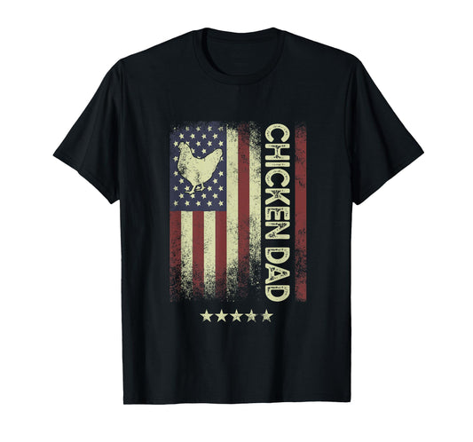 USA American Flag - Chicken Dad T-Shirt