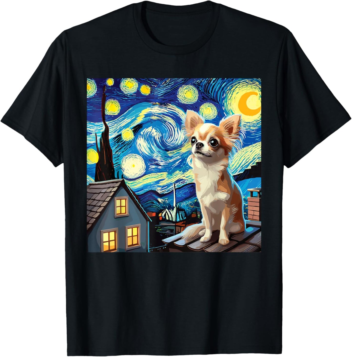 Chihuahua Under Starry Night T-Shirt