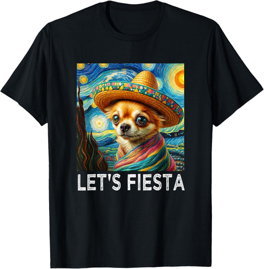 Funny Cinco De Mayo Sombrero Chihuahua Dog Fiesta Family T-Shirt