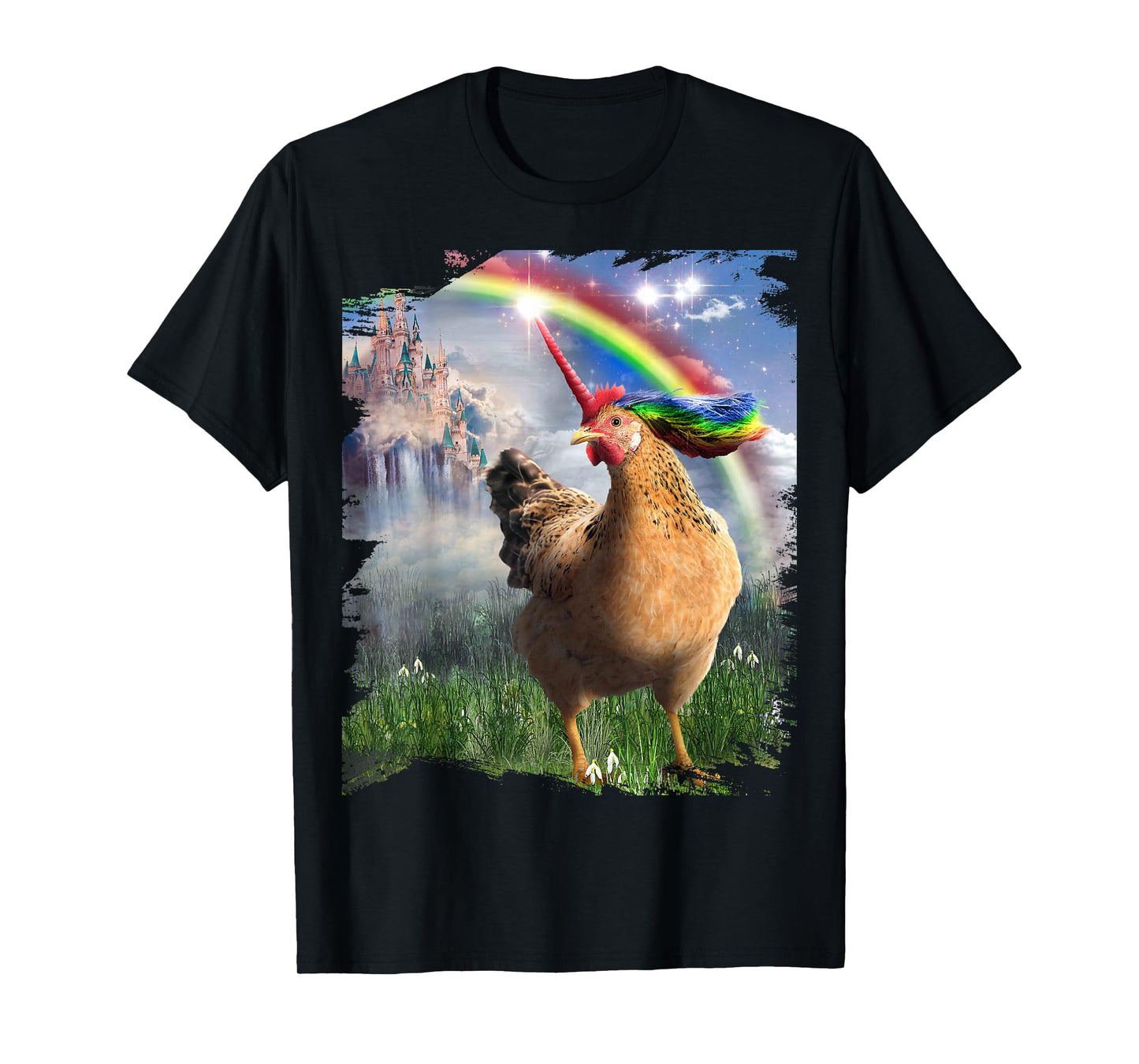 Awesome Unicorn Chicken Rainbow Chickicorn Funny T-Shirt