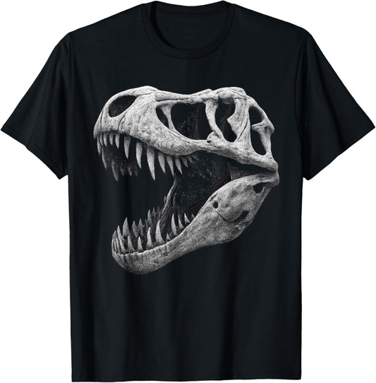 Dinosaur Skull Art for Paleontology Fans and Enthusiasts T-Shirt