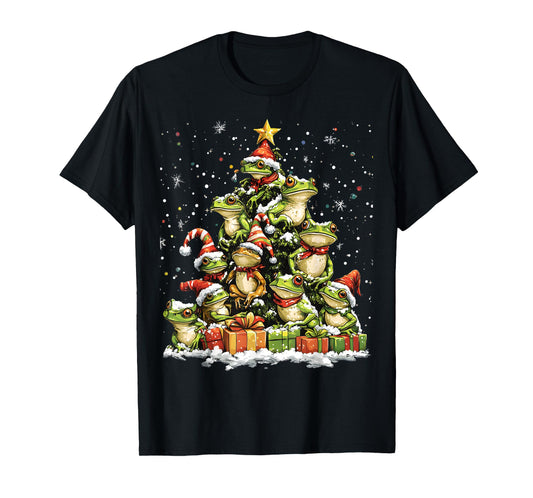 Frog Christmas Tree Ornament Decor Xmas T-Shirt