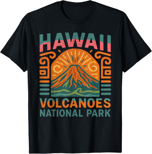 Vintage Hawaii Volcanoes National Park Retro T-Shirt