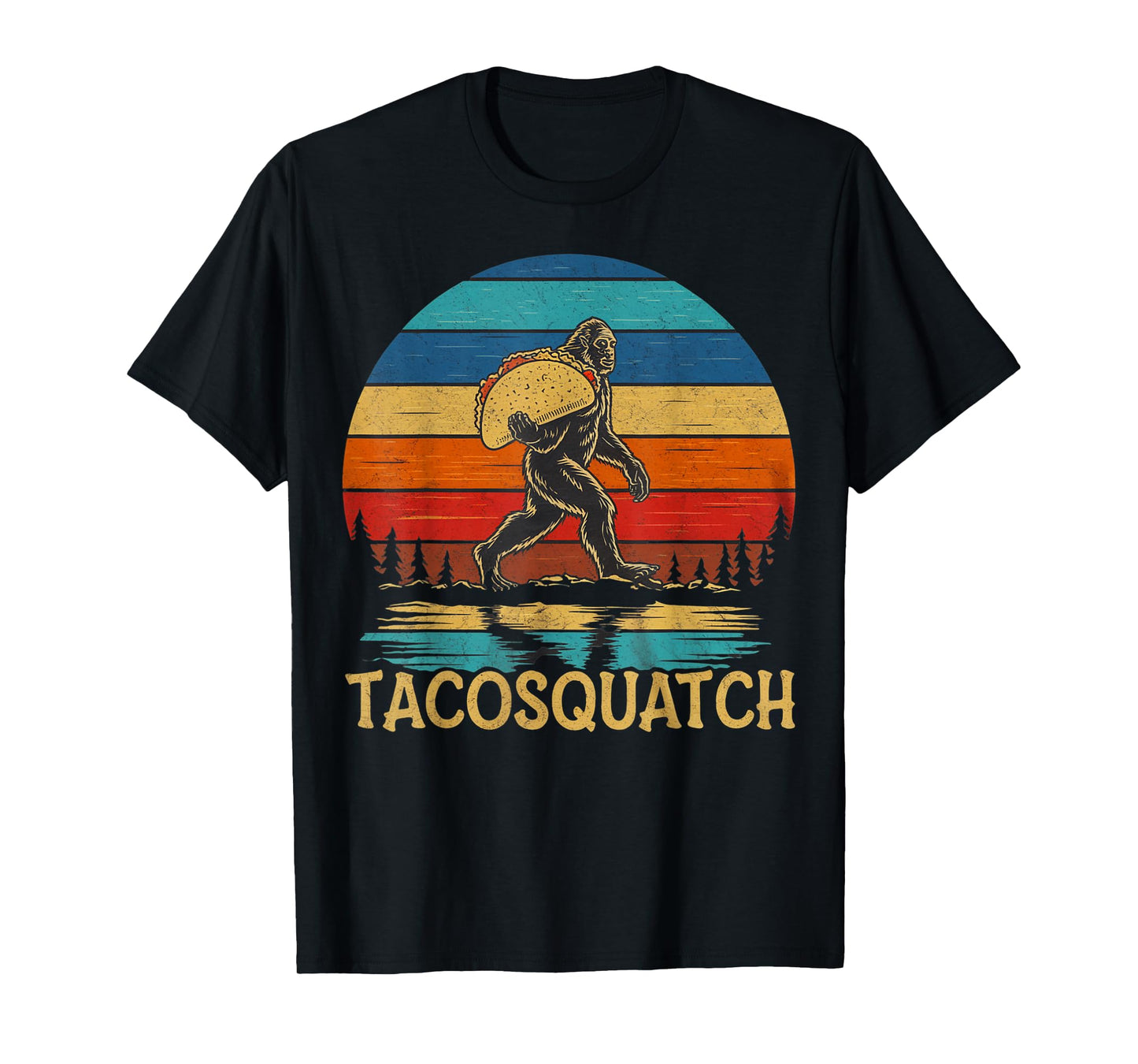 Bigfoot Carrying Taco Fun Cinco de Mayo Boys Men Tacosquatch T-Shirt
