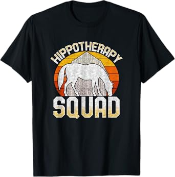 Equine Assisted Horse Therapy Therapist Hippotherapy Squad T-Shirt