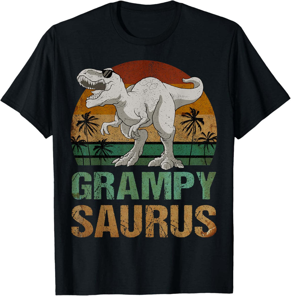 Grampysaurus Dinosaur Grampy Saurus Vintage Father's Day T-Shirt