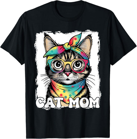 Best Cat Mom Ever Tie Dye Cat Mommy Mother's Day Catmother T-Shirt