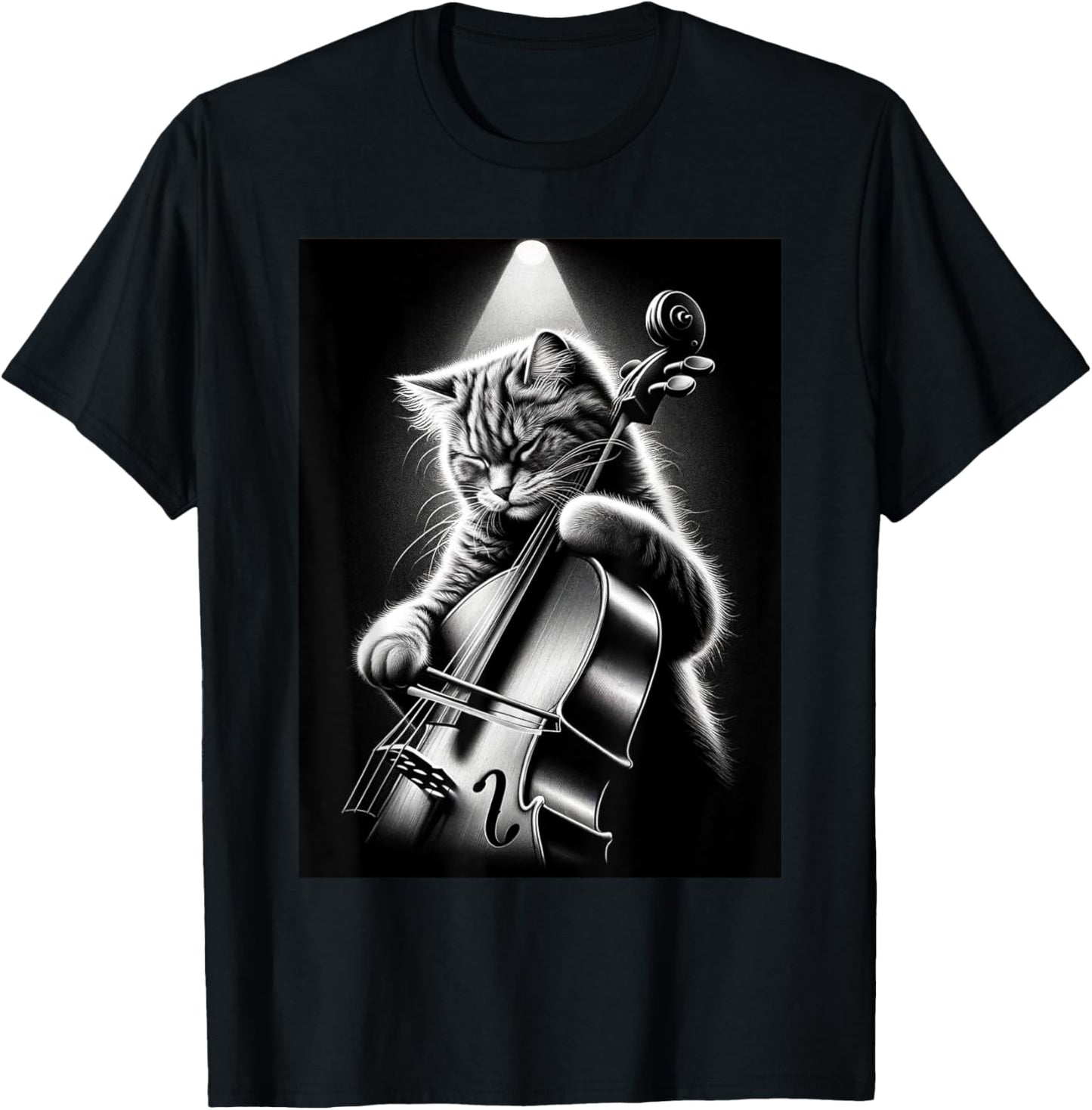 Musician Cello Player Funny Cat Playing Cello T-Shirt