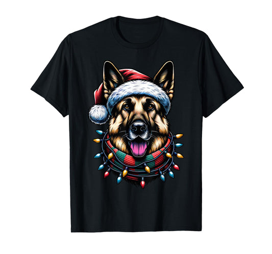 Christmas German Shepherd Xmas Shepherd Mom Dog Lover Womens T-Shirt