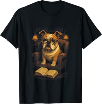 English Bulldog Cottagecore Bulldog Men Women T-Shirt