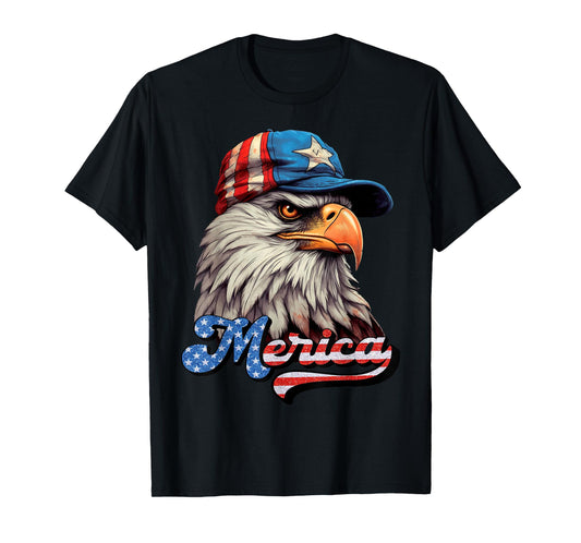 Merica Patriotic USA Eagle Of Freedom 4th of July Men Women T-Shirt
