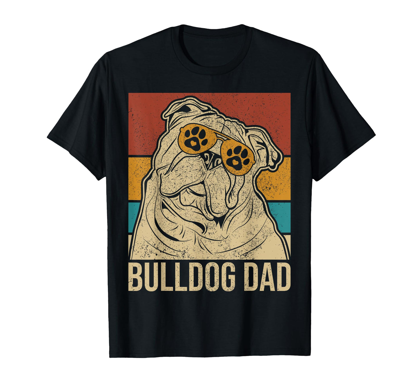 Mens Dog Papa Pet Owner Animal Lover Outfit English Bulldog Dad T-Shirt