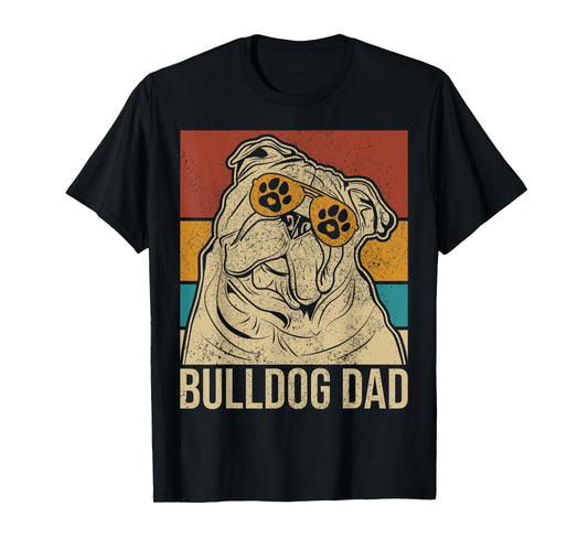 Mens Dog Papa Pet Owner Animal Lover Outfit English Bulldog Dad T-Shirt