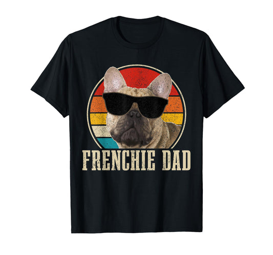 Frenchie Dad French Bulldog Vintage Funny Dog T-Shirt for Men