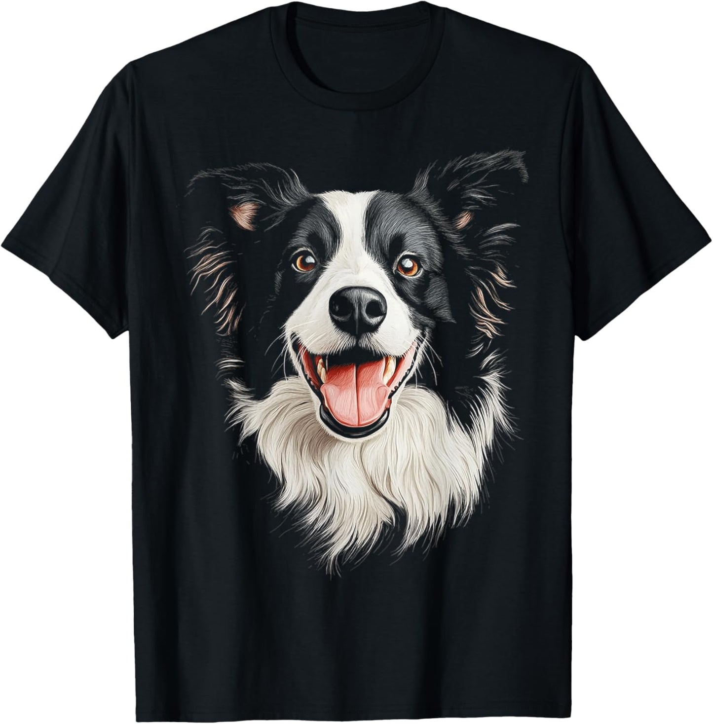 Border Collie Dog Motif Pet Artwork Border Collie T-Shirt