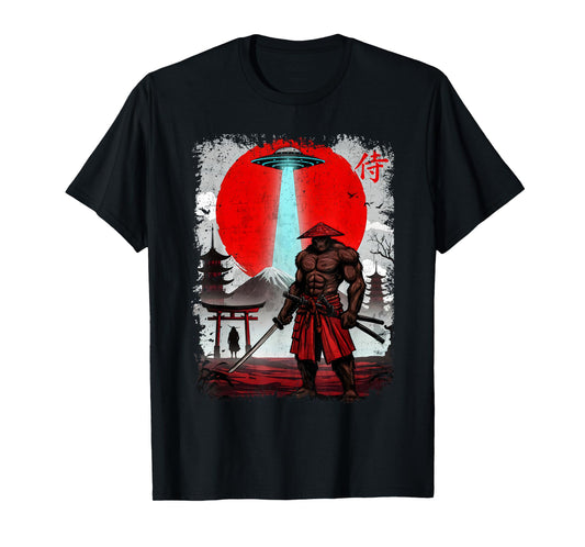 Samurai Bigfoot Japanese Vintage Graphic Ukiyo-e Art Funny T-Shirt