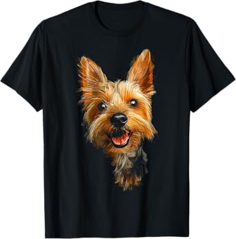 Silky Terrier Dog Motif Pet Illustration Silky Terrier T-Shirt