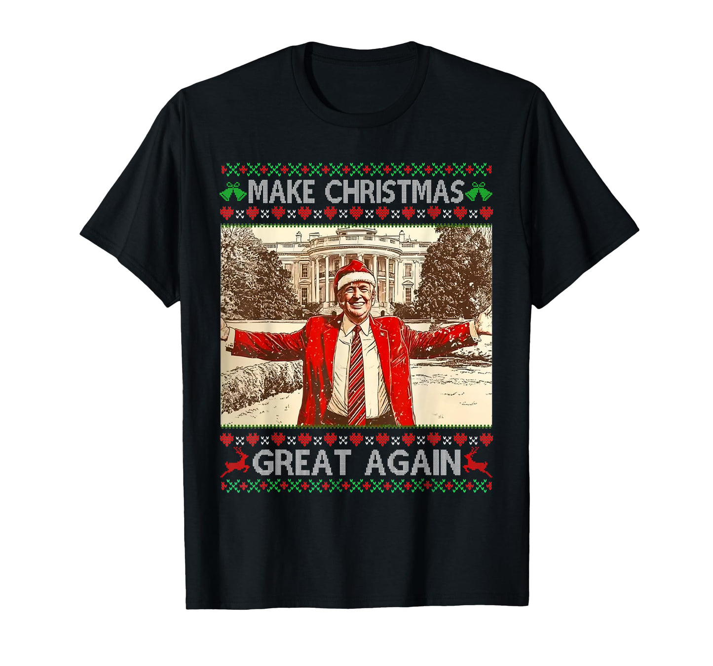 Funny Trump Make Christmas Great Again Xmas Family Pajamas T-Shirt