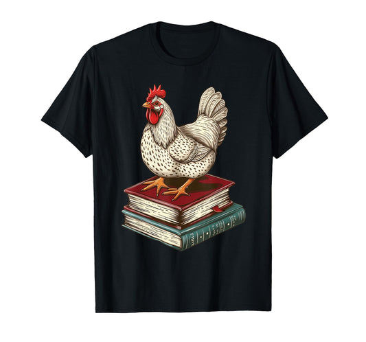 Chicken Books Back To School First Day Of School Boys Girls T-Shirt