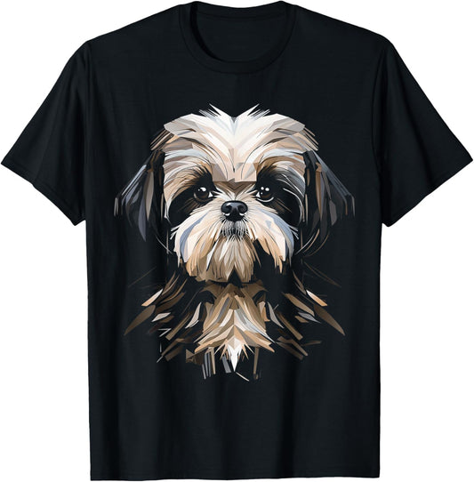 Shih Tzu Motif Pet Art Dog Shih Tzu T-Shirt