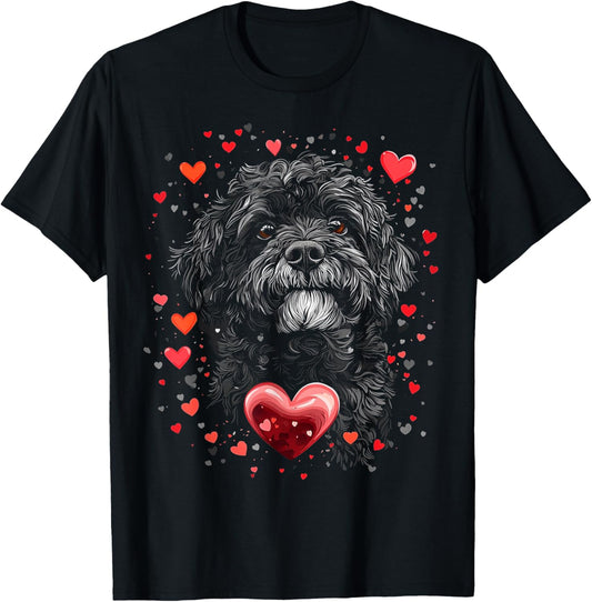 Valentine's Day Portuguese Water Dog T-Shirt