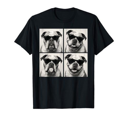 Funny English Bulldog Dog Lover Cute Bulldog Photo Booth T-Shirt