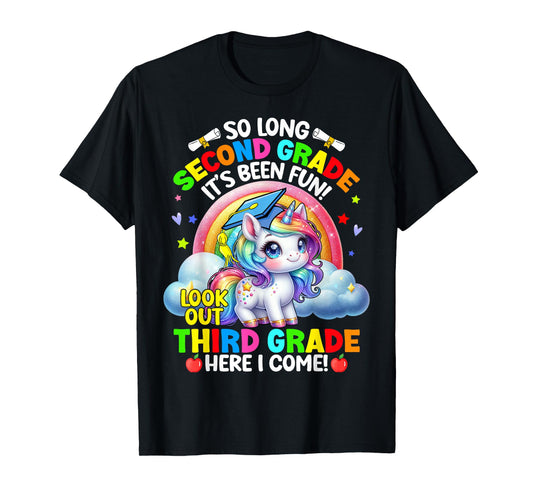 2nd Grade Graduation 2025 Unicorn Girl 3rd Grade Here I Come T-Shirt