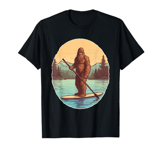 Funny Paddleboarding Bigfoot Paddleboard SUP Paddle Board T-Shirt