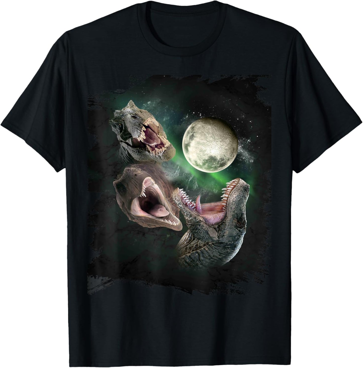 3 dinosaurs moon, wolf dinosaur, wolves howl T-Shirt