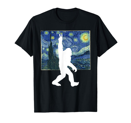 Bigfoot Starry Night T-Shirt