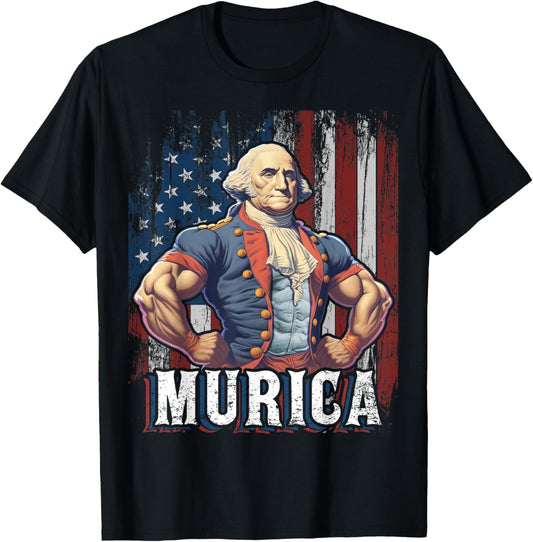 4th of July Patriotic Funny George Washington July 4th T-Shirt
