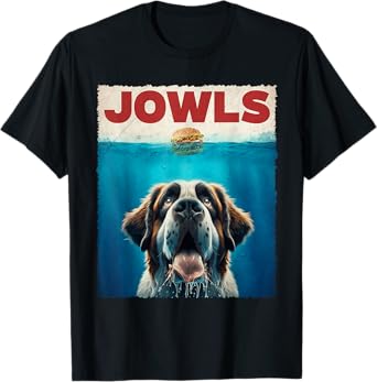 Saint Bernard Jowls Dogs Lovely Pets Funny Animal Fastfood T-Shirt