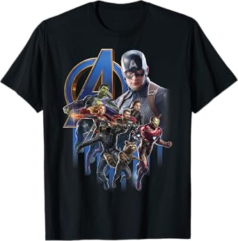 Marvel Avengers Endgame Group Poster Logo Graphic T-Shirt T-Shirt