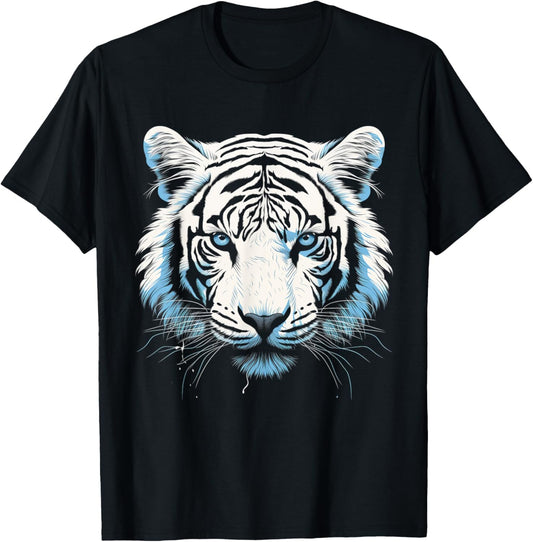 White Tiger Blue Eyes Wild Cat Animal T-Shirt
