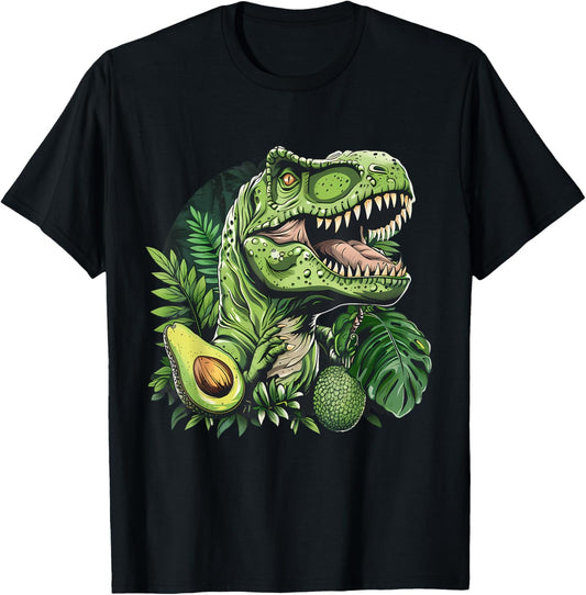 Avocado T-Rex Avocado Fruit Nature Wildlife Motif Artwork T-Shirt