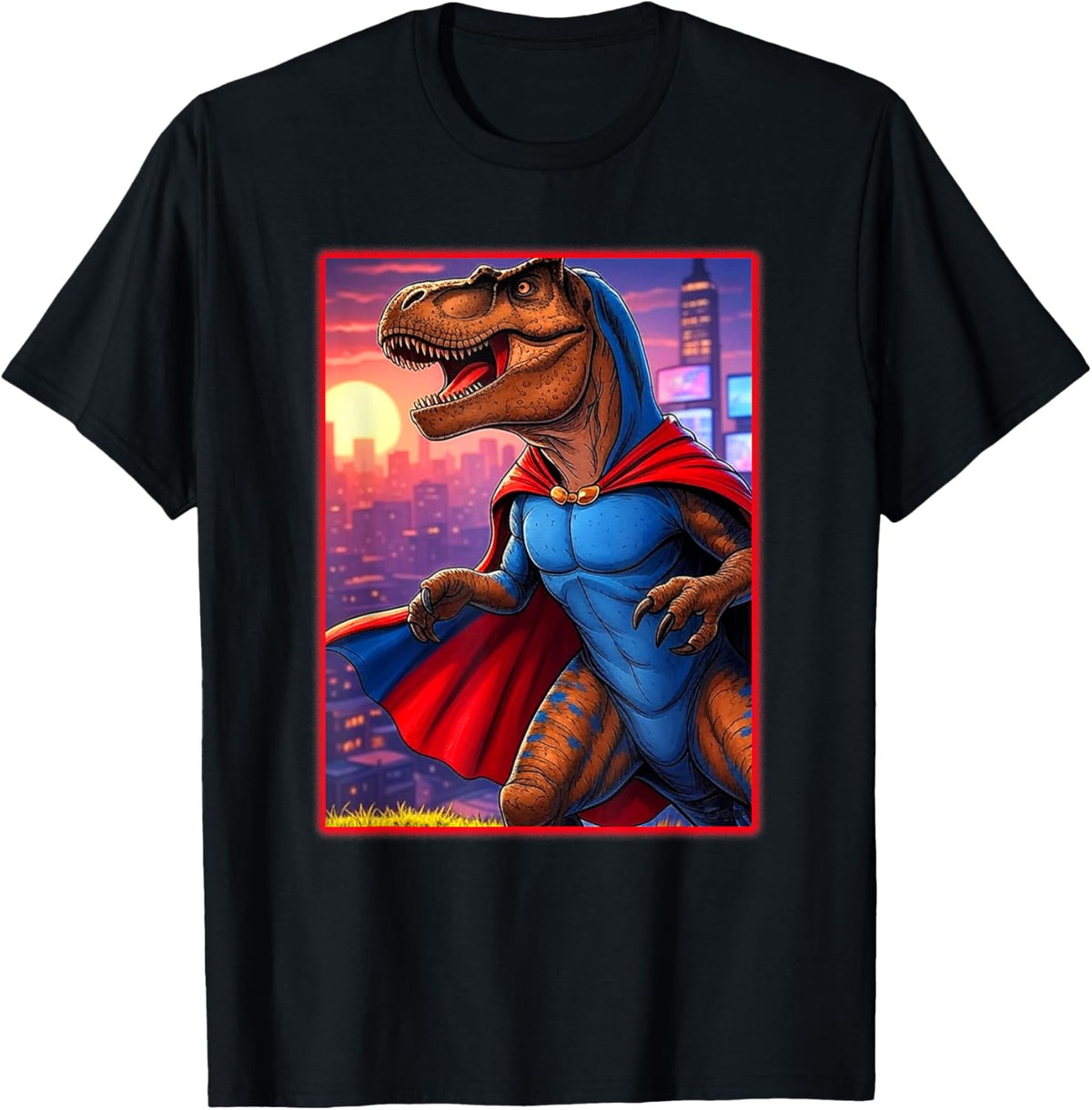 Super T-Rex Dinosaur Superhero T-Shirt