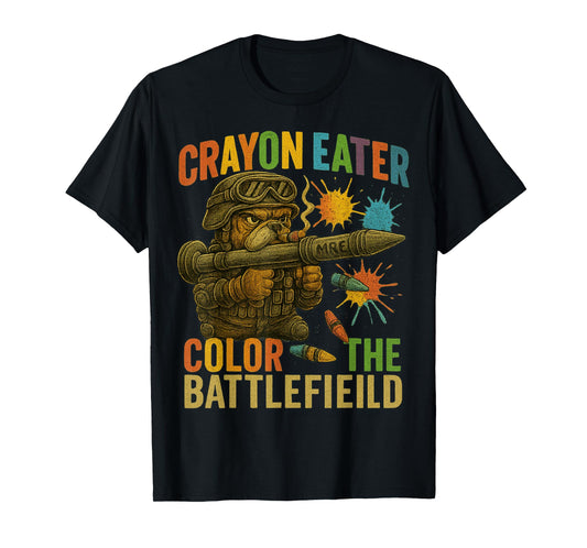 Crayon Eater Proud Military Corps Grunt Soldier Bulldog MRE T-Shirt