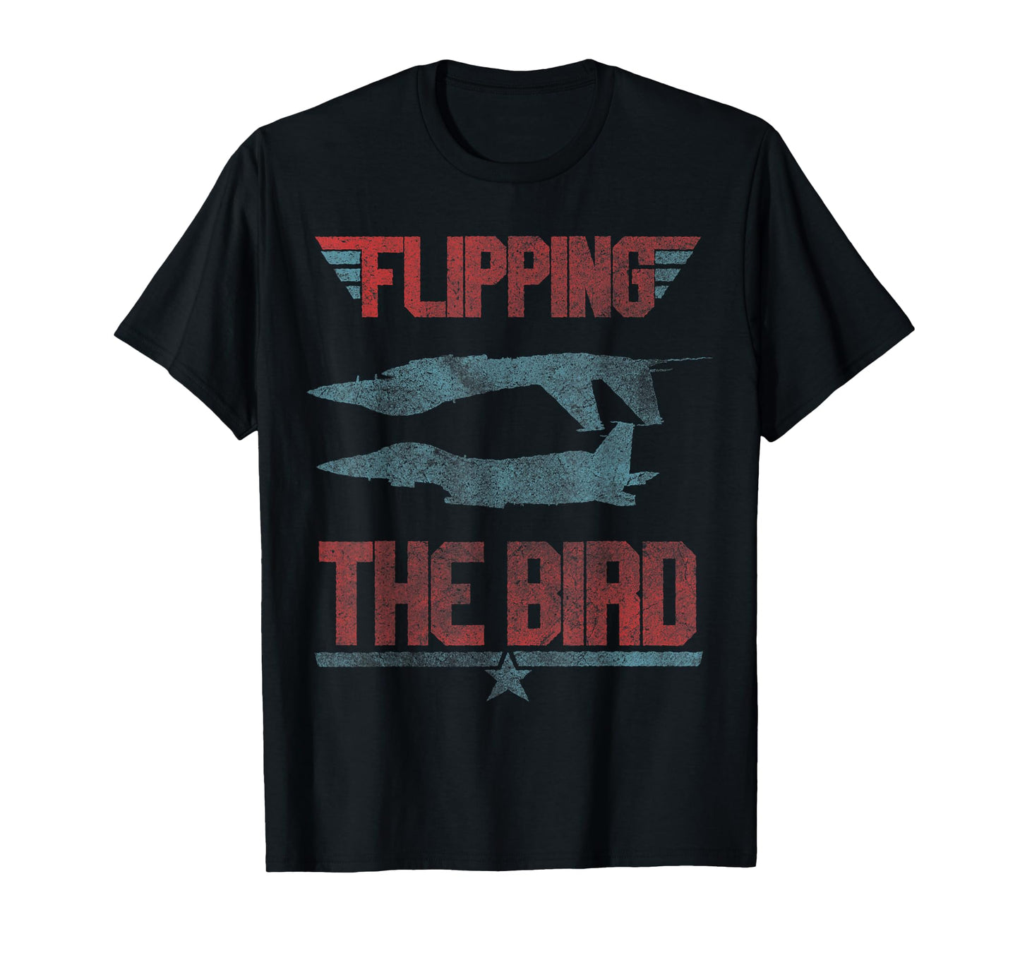 Flipping The Bird Inverted Fighter Jet Aviation Funny T-Shirt
