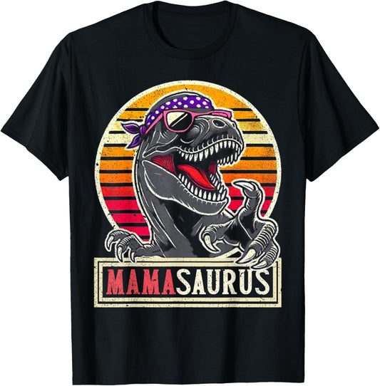 Mamasaurus T Rex Dinosaur T-Rex Mama Saurus Retro Women T-Shirt