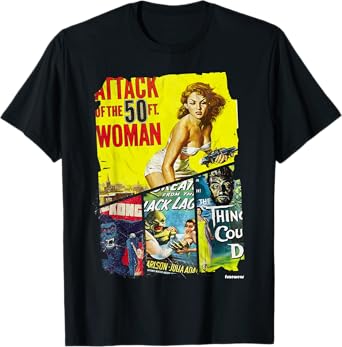 Vintage Style Sci Fi Movie Poster Collage T-Shirt