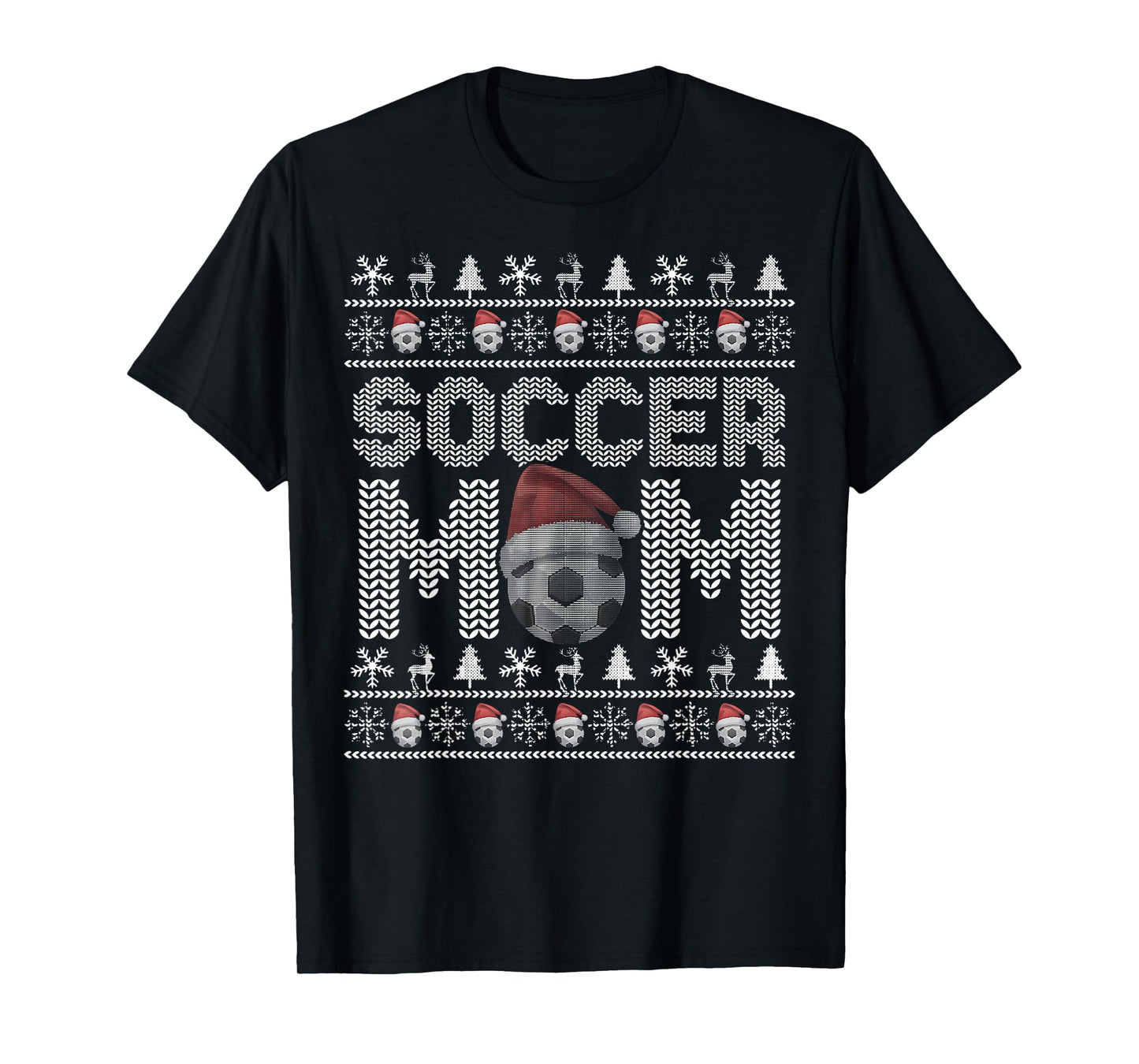 Soccer Mom Women Men Pajama Soccer Ugly Christmas T-Shirt